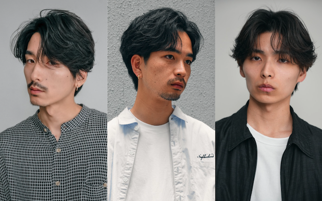 フェザーパーマと面長の相性の良さがわかる画像
